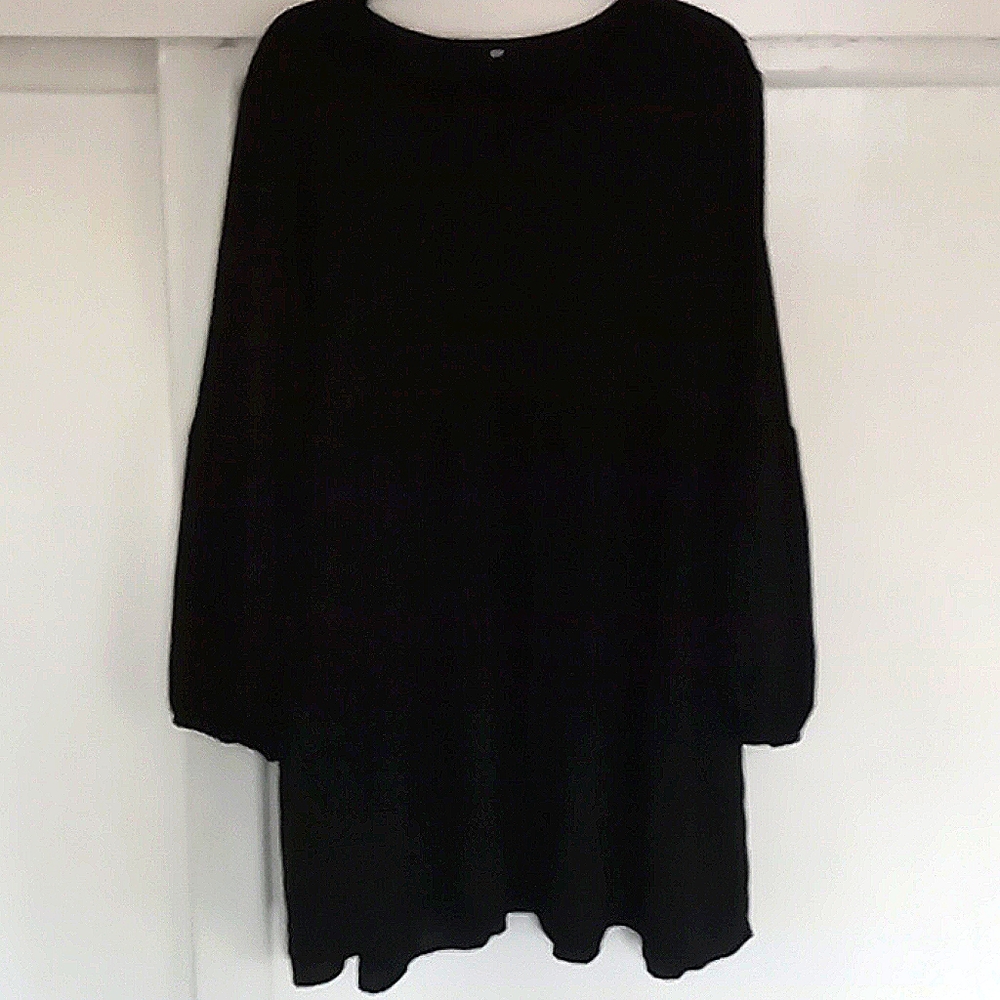 Black Oversized Boho Dress